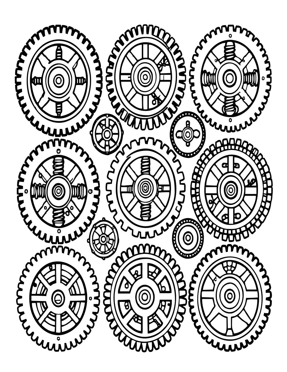 Automaton Band - free printable coloring page