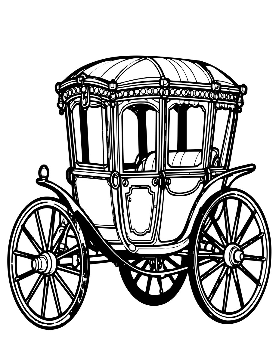 Steam Carriage - free printable coloring page