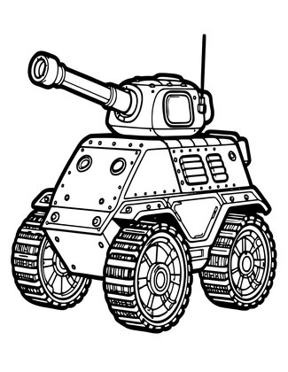 Armored Vehicle - Free printable coloring page
