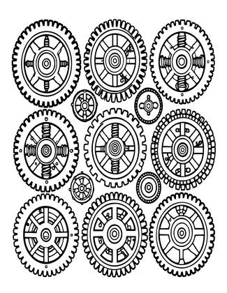 Automaton Band - Free printable coloring page