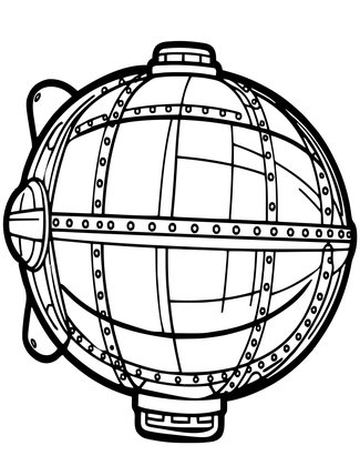 Airship Envelope - Free printable coloring page