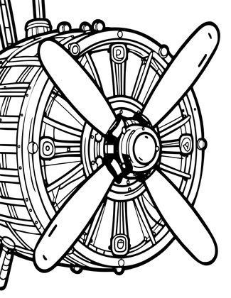 Airship Propeller - Free printable coloring page