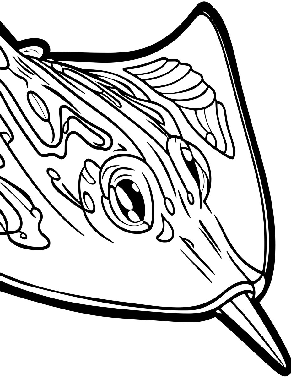 Stingray Eye - free printable coloring page