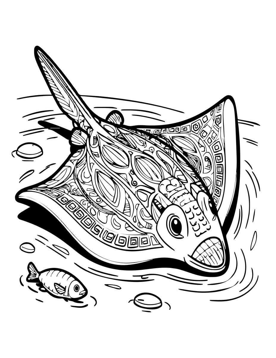 Electric Ray - free printable coloring page