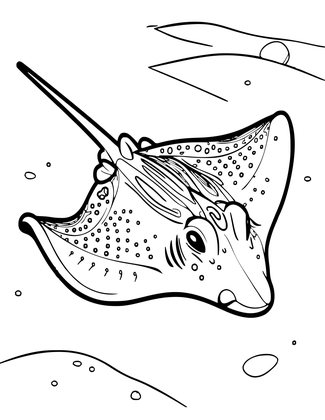 Southern Stingray - Free printable coloring page