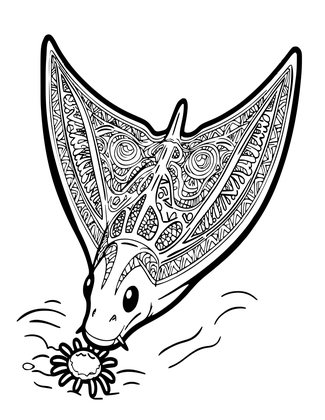 Bat Ray - Free printable coloring page