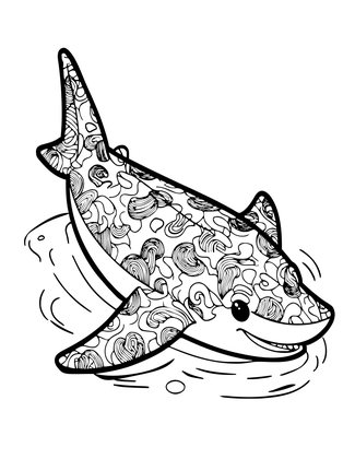 Buried Ray - Free printable coloring page