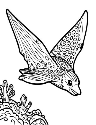 Eagle Ray - Free printable coloring page