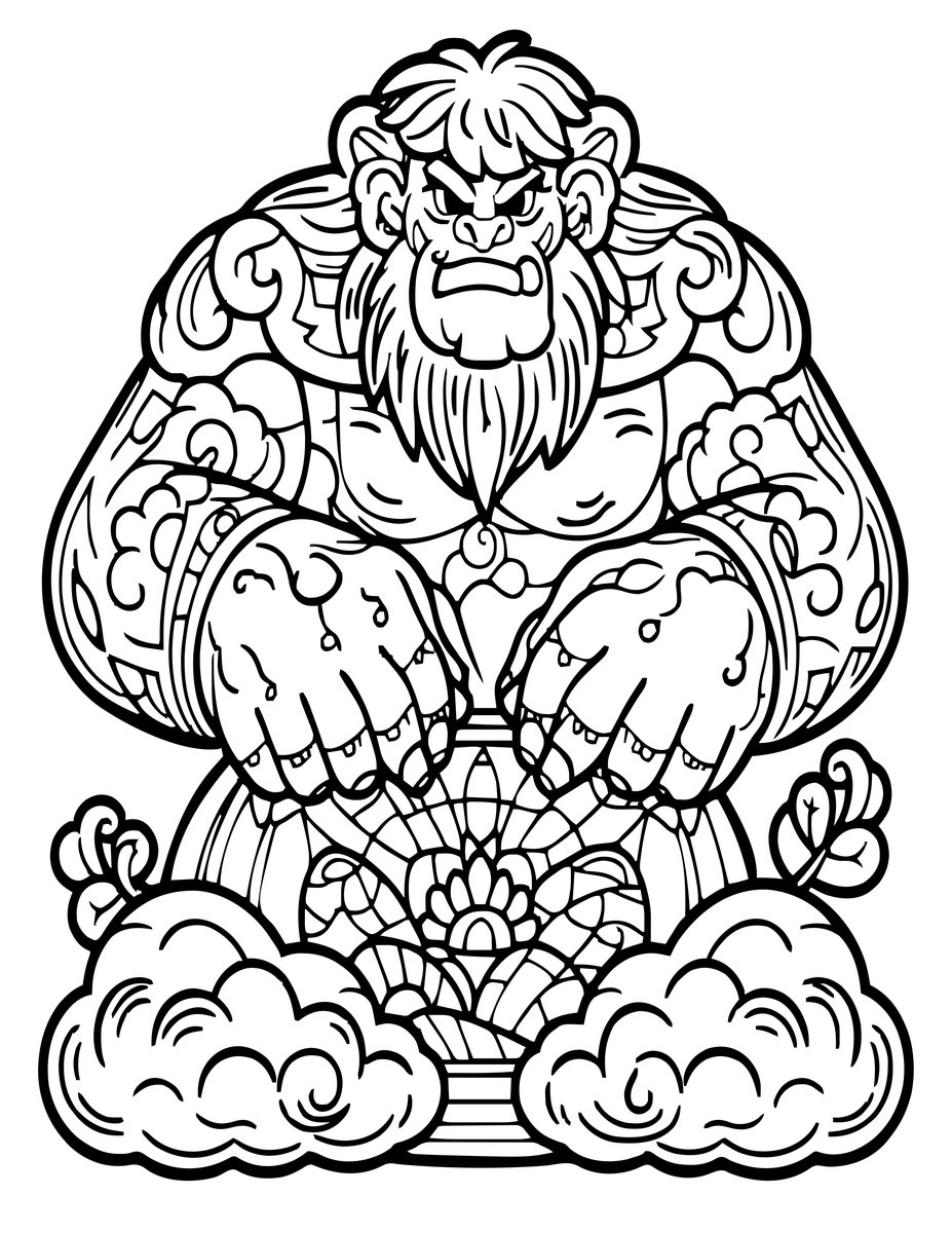 Cloud Sculptor - free printable coloring page