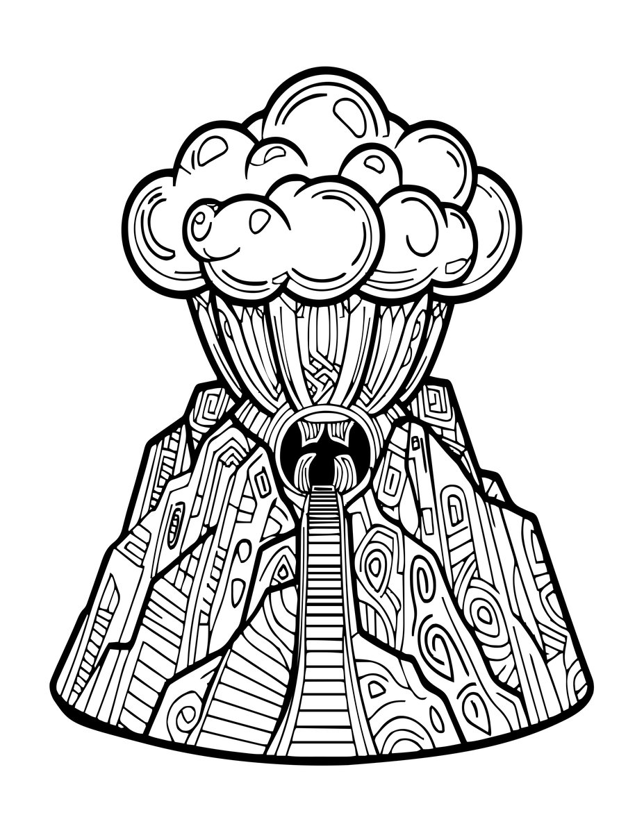 Storm Giant Lair - free printable coloring page