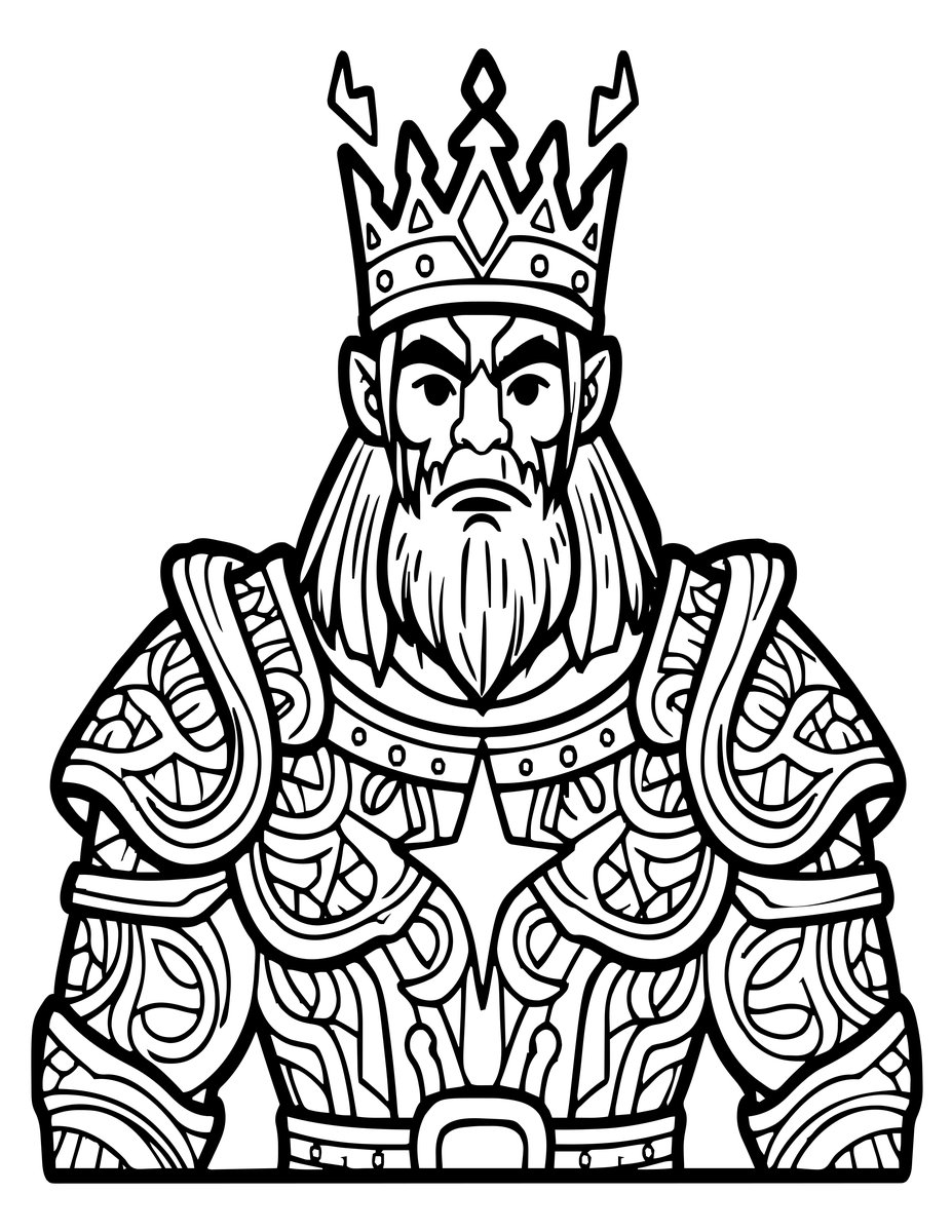Storm Giant King - free printable coloring page