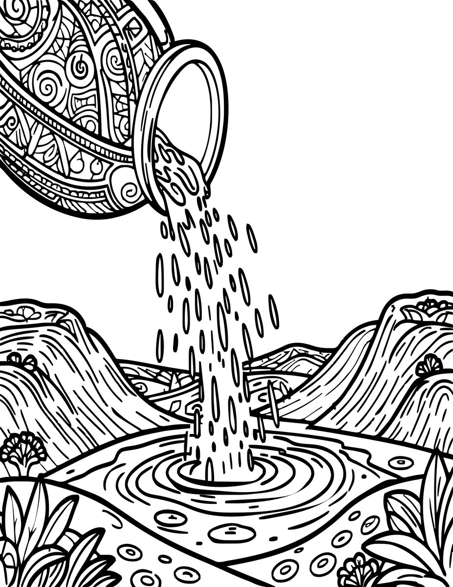 Rain Giant - free printable coloring page