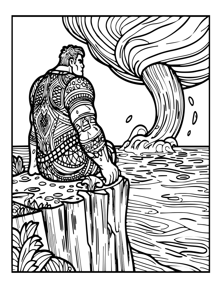 Cliff Dweller - free printable coloring page