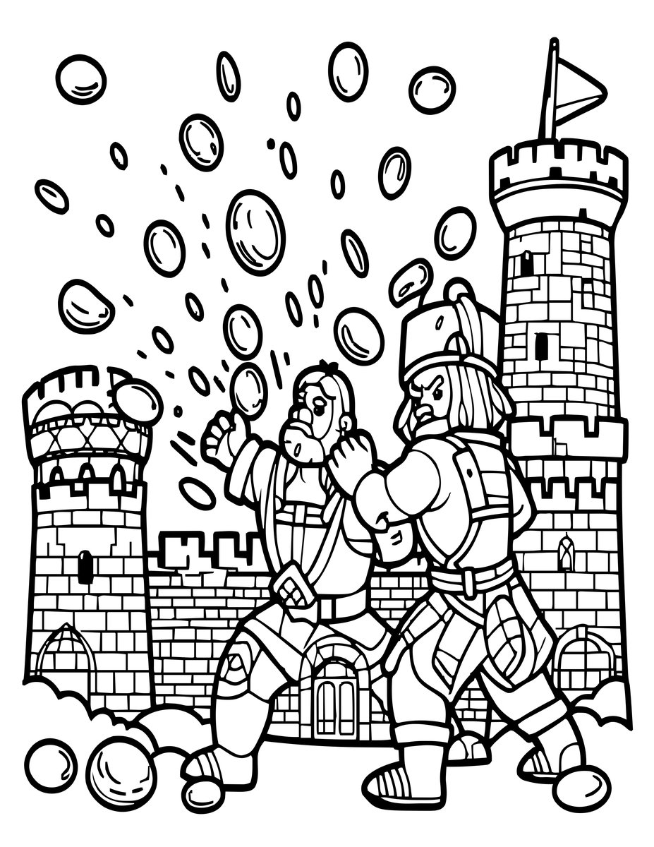Hail Barrage - free printable coloring page
