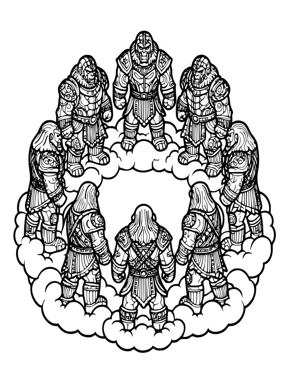 Storm Council - free printable coloring page