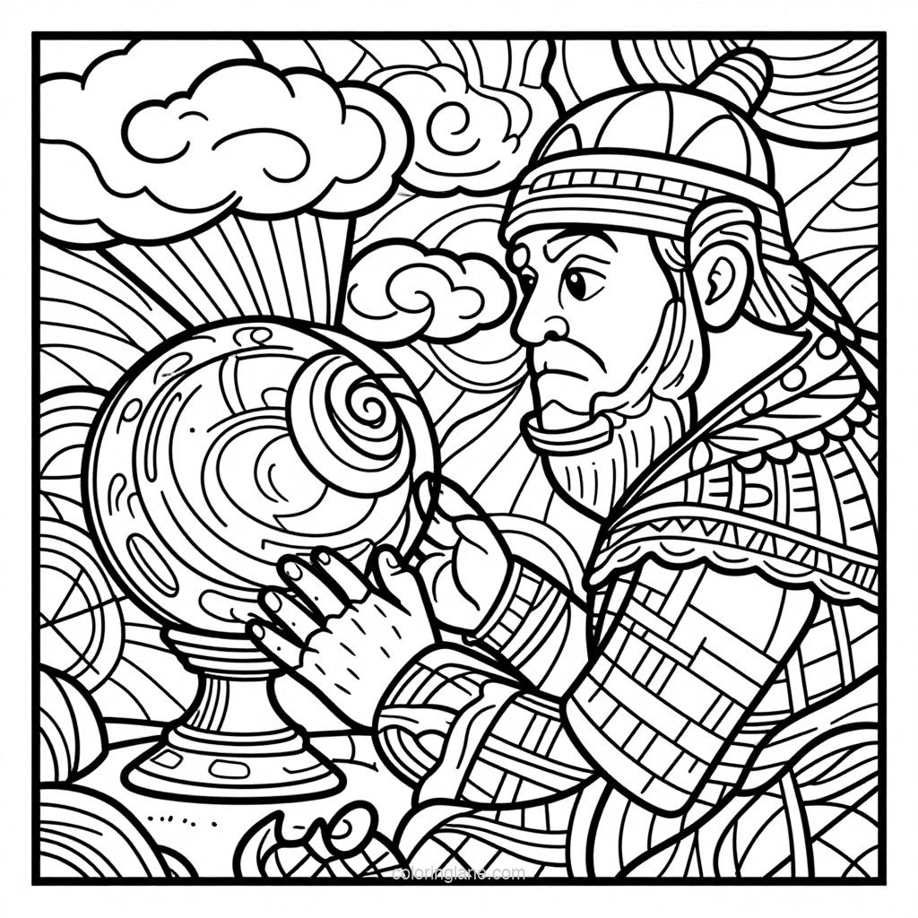 Storm Giant Champion - free printable coloring page