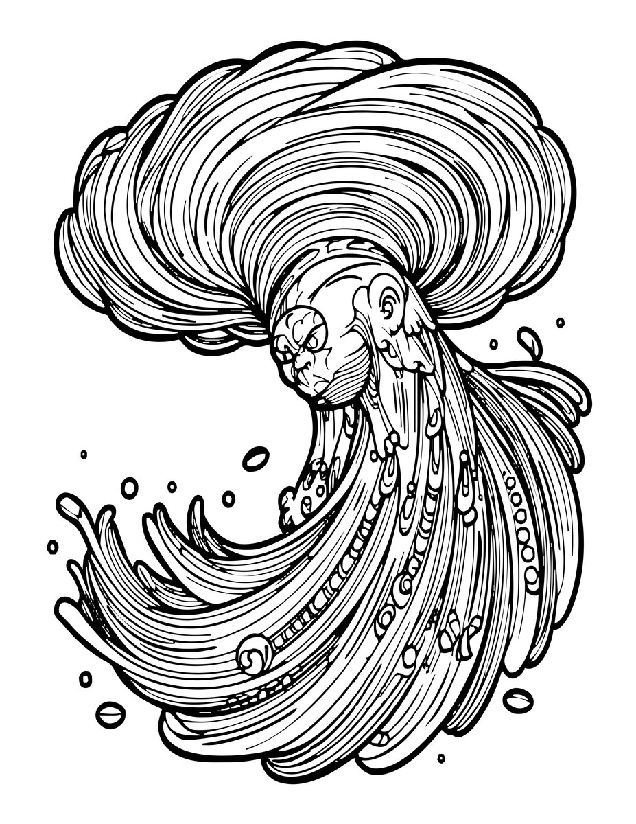 Tempest Birth - free printable coloring page