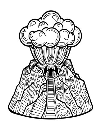 Storm Giant Lair - Free printable coloring page