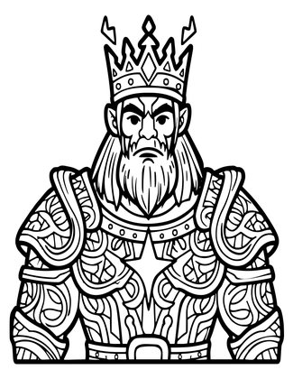 Storm Giant King - Free printable coloring page