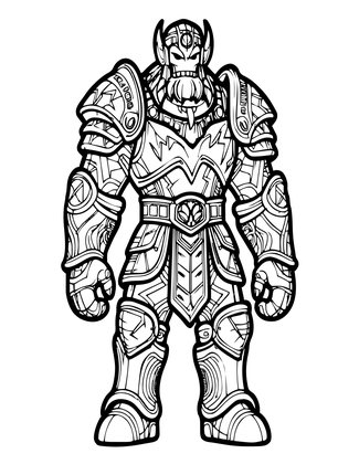 Electric Armor - Free printable coloring page