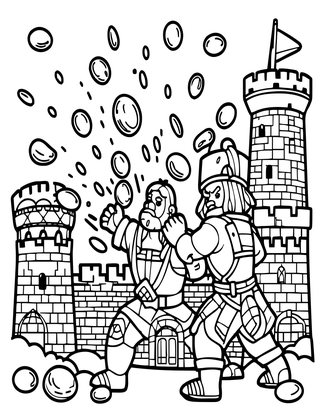 Hail Barrage - Free printable coloring page