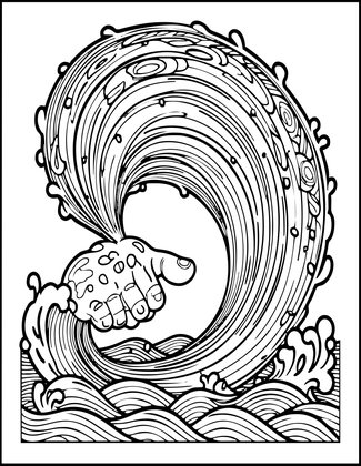 Waterspout Creation - Free printable coloring page