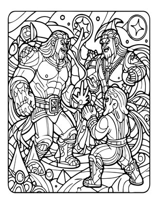 Frost and Storm Clash - Free printable coloring page