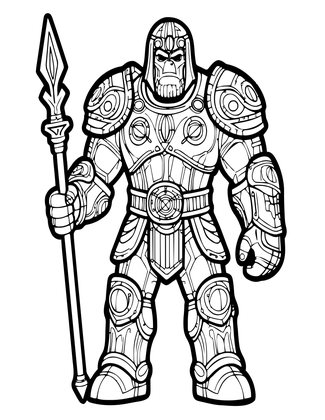 Storm Giant Champion - Free printable coloring page