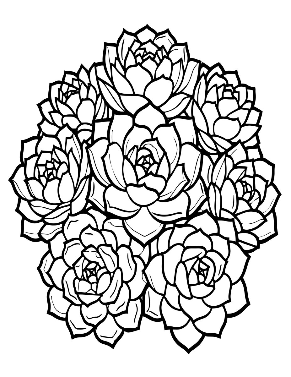 Rosette Centerpiece - free printable coloring page