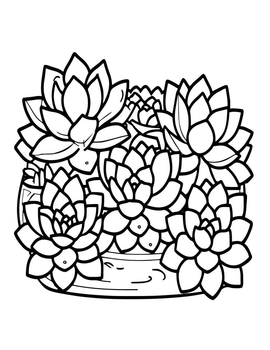 Sedum Carpet - free printable coloring page