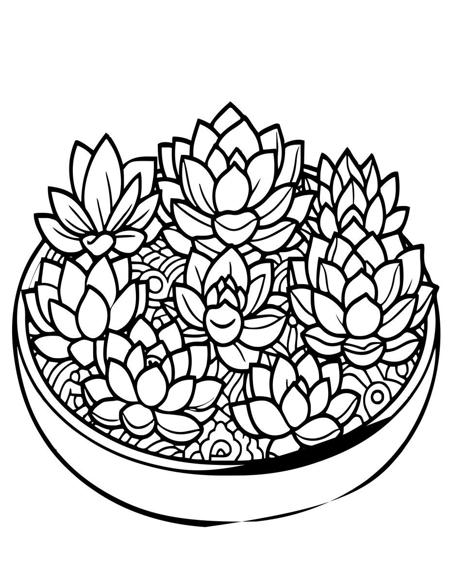 Tray Garden - free printable coloring page
