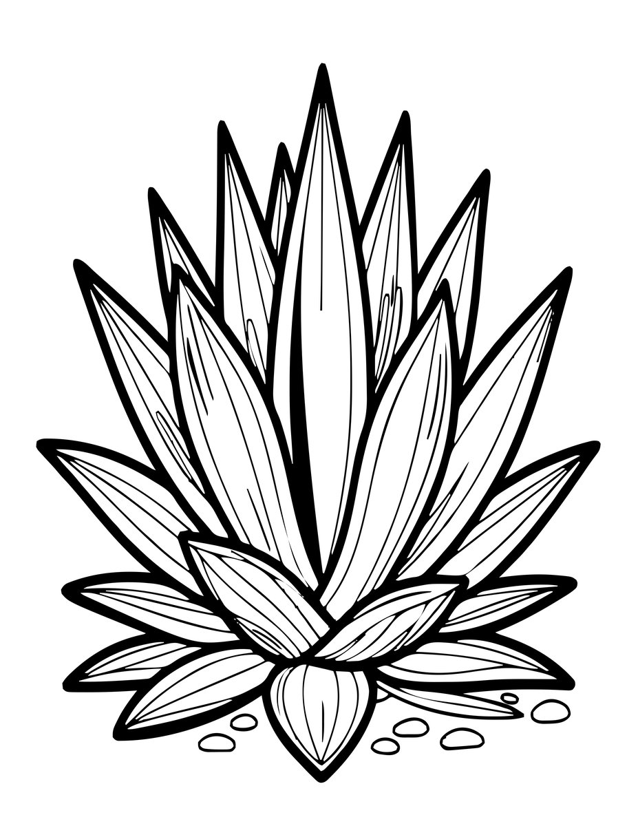 Agave Feature - free printable coloring page