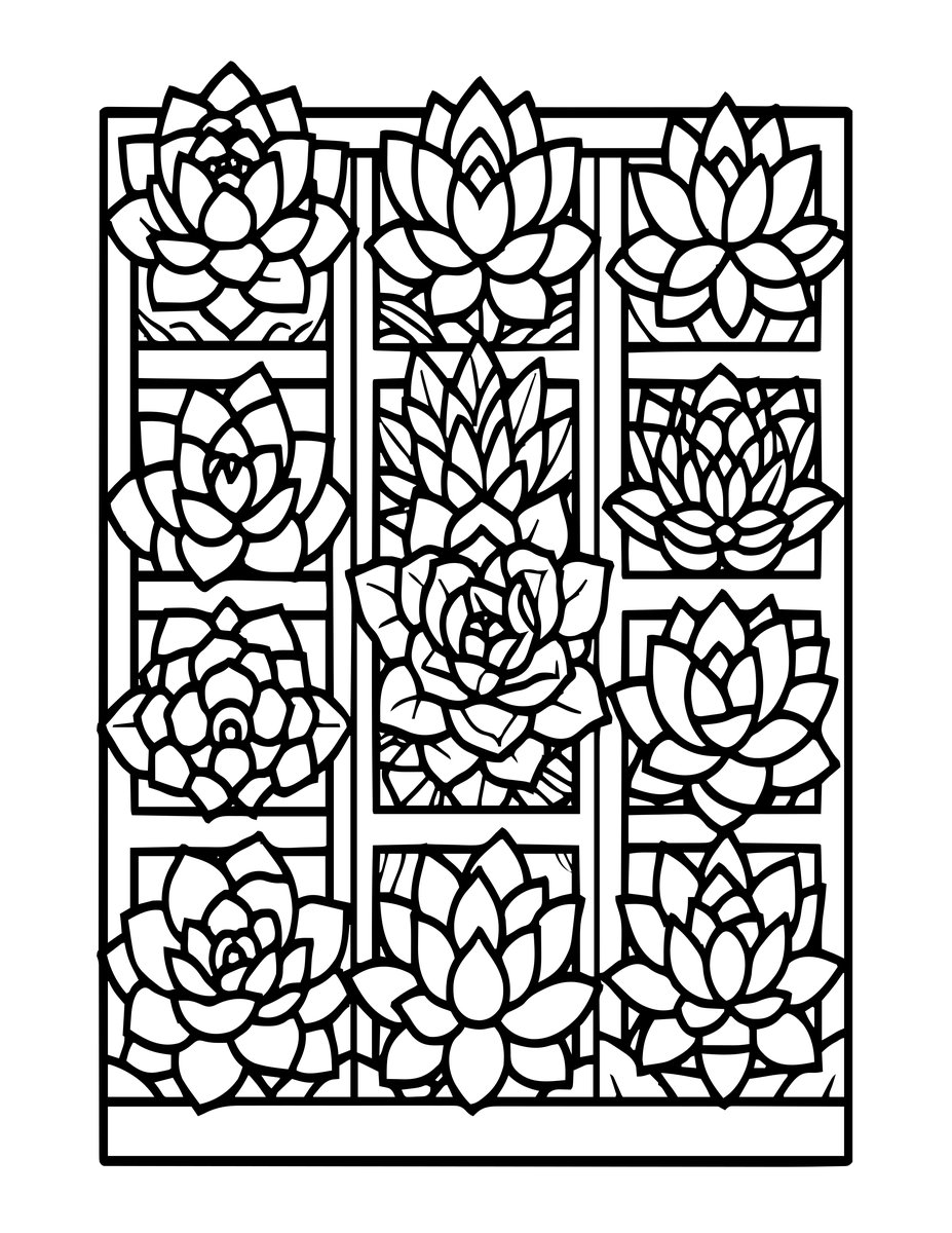 Vertical Wall Garden - free printable coloring page
