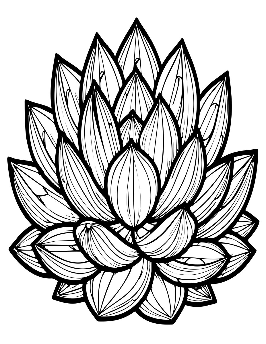 Haworthia Cluster - free printable coloring page