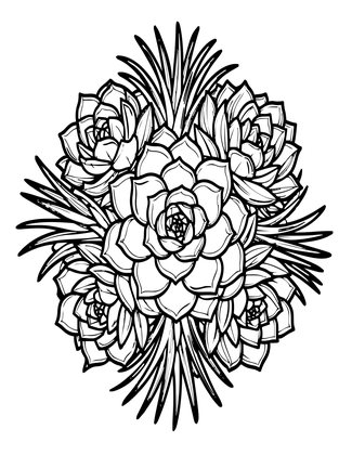 Wedding Bouquet - Free printable coloring page