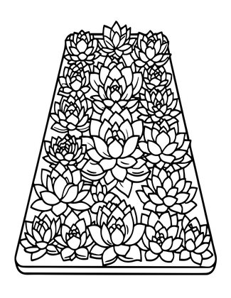 Succulent Centerpiece - Free printable coloring page