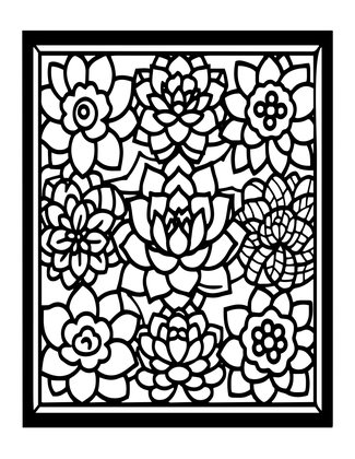 Frame Planter - Free printable coloring page