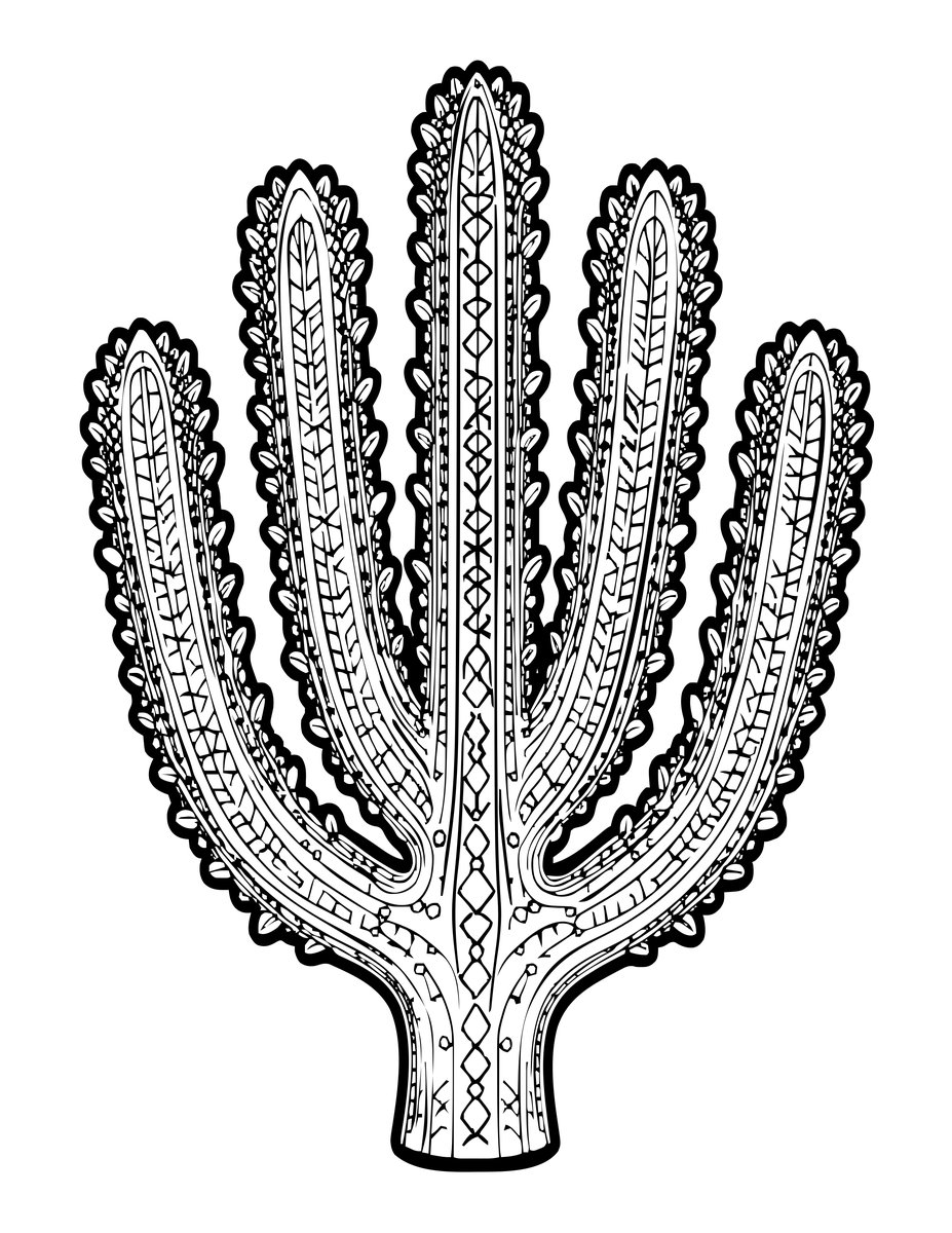 Euphorbia - free printable coloring page