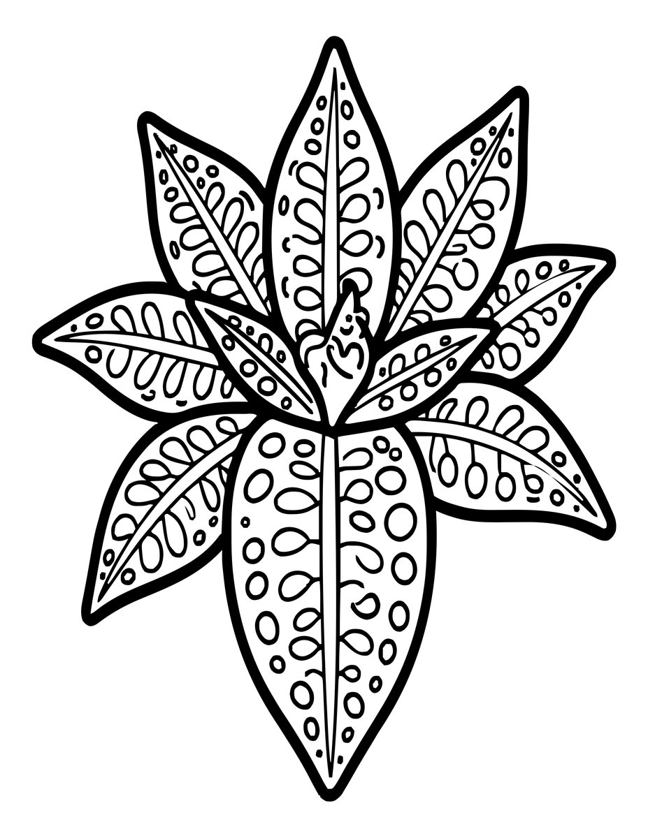 Gasteria - free printable coloring page