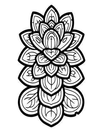 Crassula Tower - Free printable coloring page