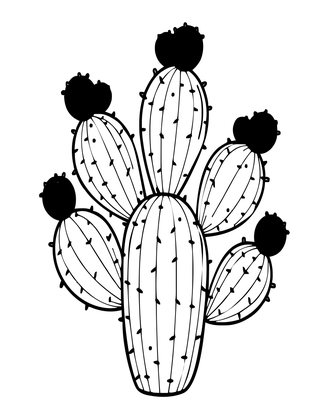 Prickly Pear - Free printable coloring page