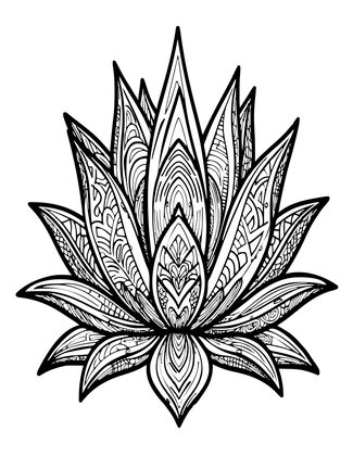 Agave Plant - Free printable coloring page
