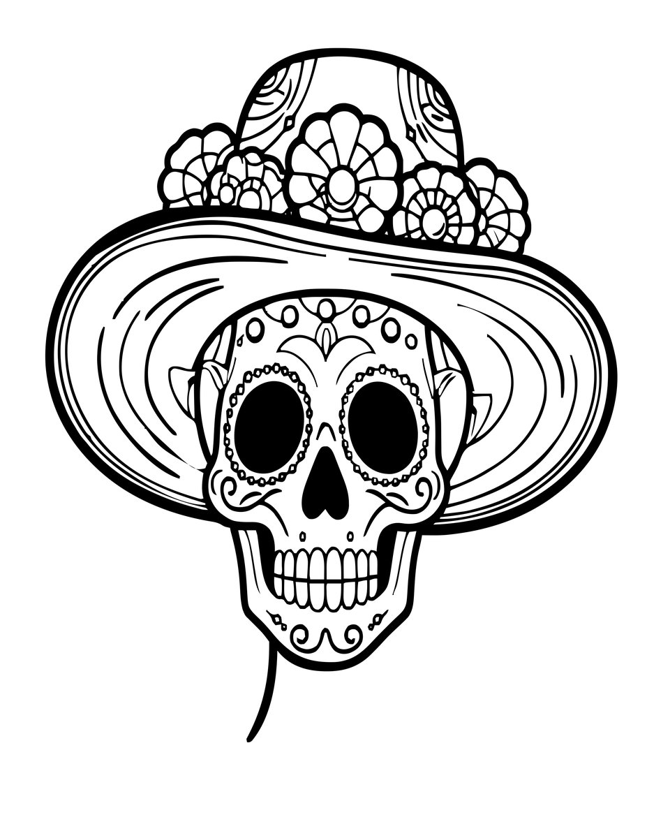Catrina - free printable coloring page
