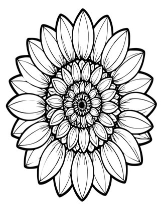 Seed Head Geometry - Free printable coloring page