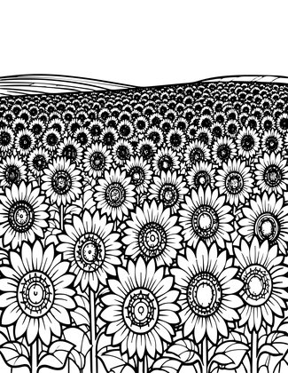 Horizon Field - Free printable coloring page