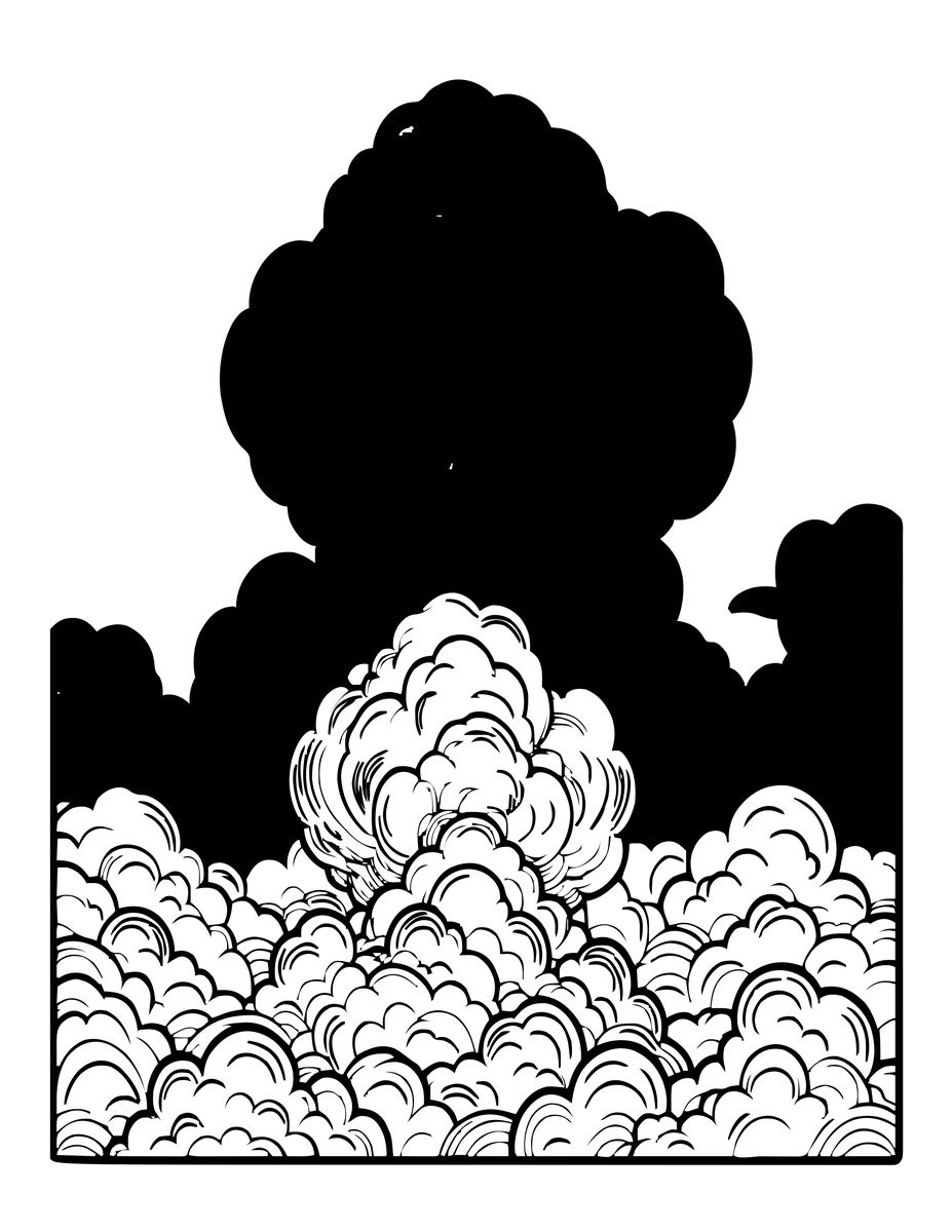 Sunset Clouds - free printable coloring page