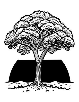 Savanna Sunset - Free printable coloring page