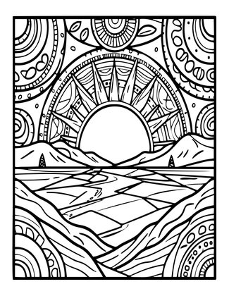 Arctic Horizon - Free printable coloring page