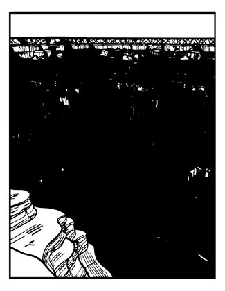 Canyon Sunset - Free printable coloring page