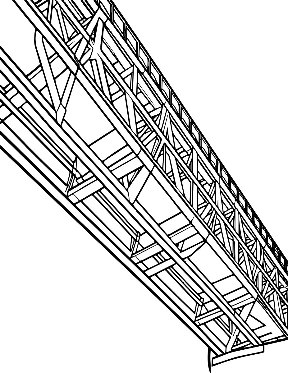 Bridge Underside - free printable coloring page